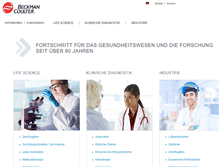 Tablet Screenshot of beckmancoulter.de